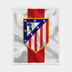 Atletico de Madrid Classic Spanish Football Club Sherpa Fleece Blanket 1