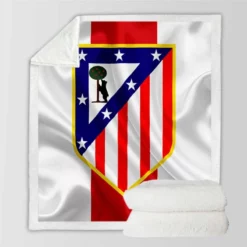 Atletico de Madrid Classic Spanish Football Club Sherpa Fleece Blanket