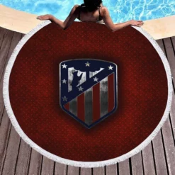 Atletico de Madrid Energetic Football Club Round Beach Towel 1