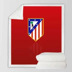 Atletico de Madrid Excellent Spanish Football Club Sherpa Fleece Blanket