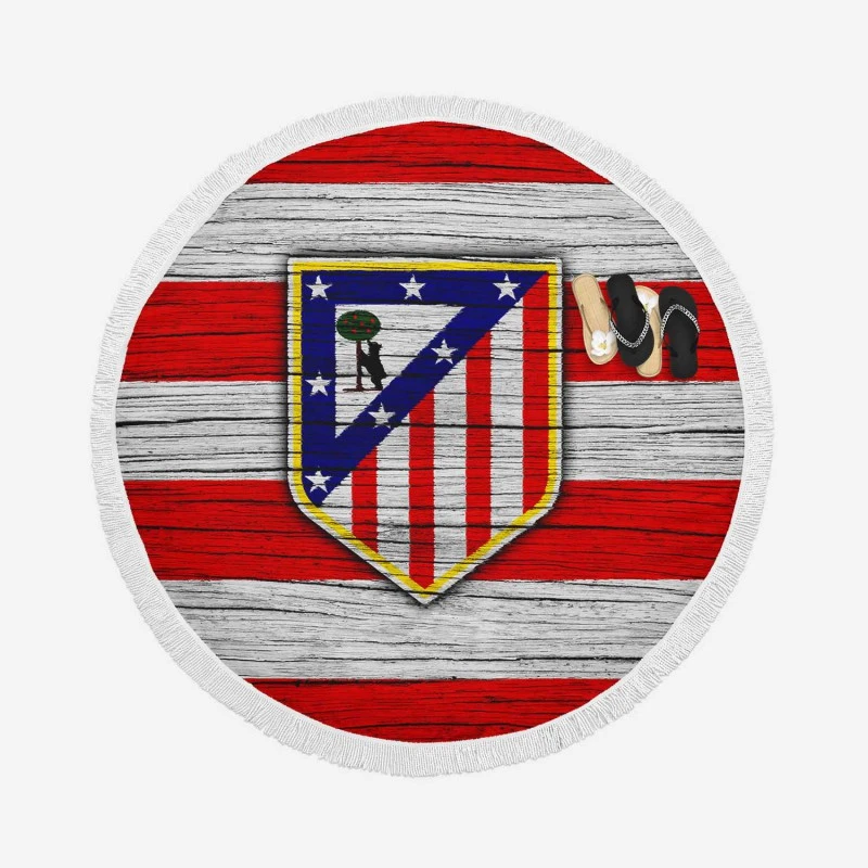 Atletico de Madrid La Liga Football Team Round Beach Towel