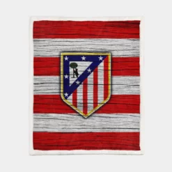 Atletico de Madrid La Liga Football Team Sherpa Fleece Blanket 1