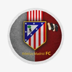 Atletico de Madrid Popular Spanish Football Club Round Beach Towel