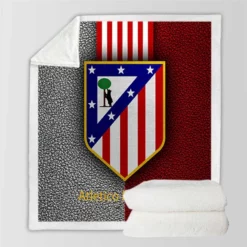 Atletico de Madrid Popular Spanish Football Club Sherpa Fleece Blanket