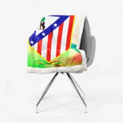 Atletico de Madrid Top Ranked Spanish Football Club Sherpa Fleece Blanket 2