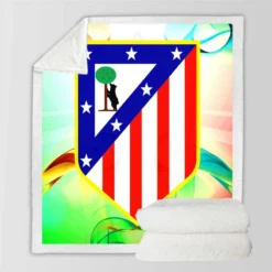 Atletico de Madrid Top Ranked Spanish Football Club Sherpa Fleece Blanket