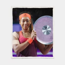 Australian Open Tennis Player Naomi Osaka Sherpa Fleece Blanket 1