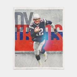 Awarded American Football Player Tom Brady Sherpa Fleece Blanket 1