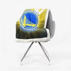 Awarded Basketball NBA Team Golden State Warriors Sherpa Fleece Blanket 2