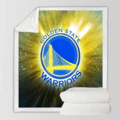 Awarded Basketball NBA Team Golden State Warriors Sherpa Fleece Blanket