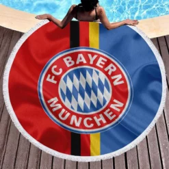 Awarded Football Club FC Bayern Munich Round Beach Towel 1