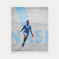 Awarded French Soccer Player Samir Nasri Sherpa Fleece Blanket 1