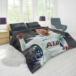 Awarded Korean Player Son Heung Min Duvet Cover 1