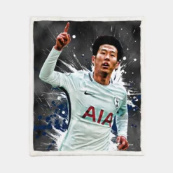 Awarded Korean Player Son Heung Min Sherpa Fleece Blanket 1