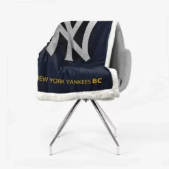 Awarded MLB Baseball Club New York Yankees Sherpa Fleece Blanket 2