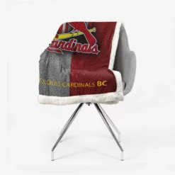 Awarded MLB Club St Louis Cardinals Sherpa Fleece Blanket 2