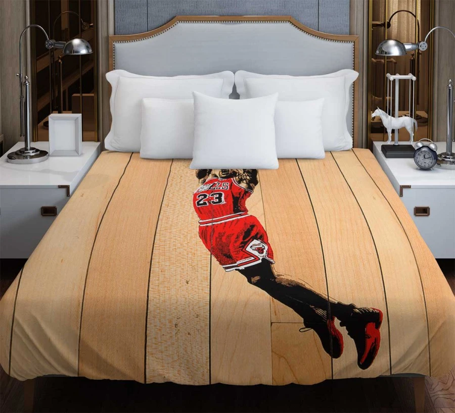 Awarded NBA Basketball Player Michael Jordan Duvet Cover