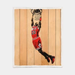 Awarded NBA Basketball Player Michael Jordan Sherpa Fleece Blanket 1