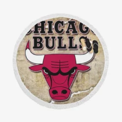 Awarded NBA Basketball Team Chicago Bulls Round Beach Towel