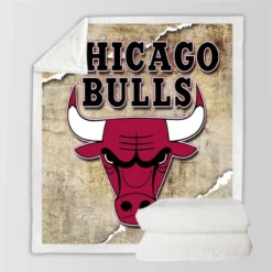 Awarded NBA Basketball Team Chicago Bulls Sherpa Fleece Blanket