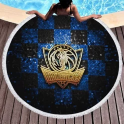 Awarded NBA Basketball Team Dallas Mavericks Round Beach Towel 1