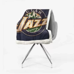 Awarded NBA Basketball Team Utah Jazz Sherpa Fleece Blanket 2