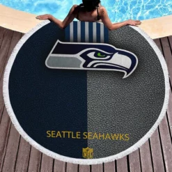 Awarded NFL Club Seattle Seahawks Round Beach Towel 1