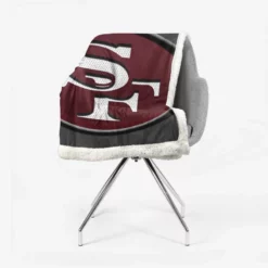 Awarded NFL Football Club San Francisco 49ers Sherpa Fleece Blanket 2