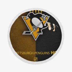 Awarded NHL Team Pittsburgh Penguins Round Beach Towel