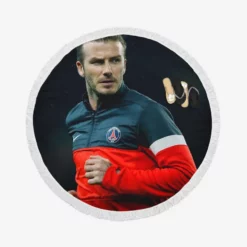 Awarded PSG Football Player David Beckham Round Beach Towel
