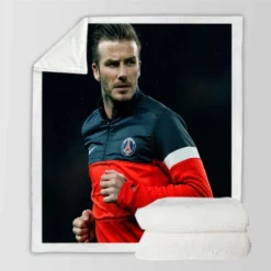 Awarded PSG Football Player David Beckham Sherpa Fleece Blanket