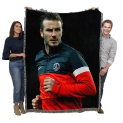 Awarded PSG Football Player David Beckham Woven Blanket