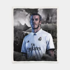 Awarded Real madrid Soccer Player Gareth Bale Sherpa Fleece Blanket 1