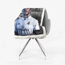 Awarded Real madrid Soccer Player Gareth Bale Sherpa Fleece Blanket 2