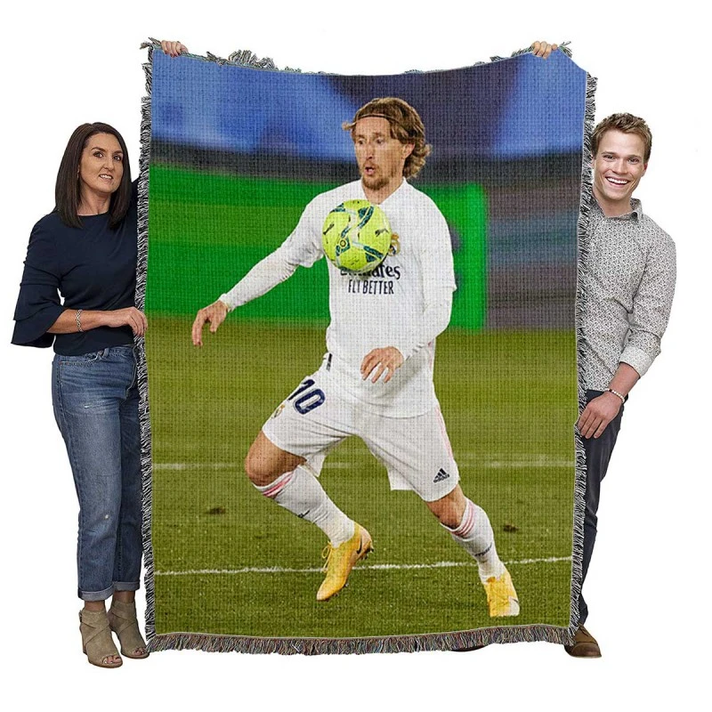 Awarded Soccer Player Luka Modric Woven Blanket