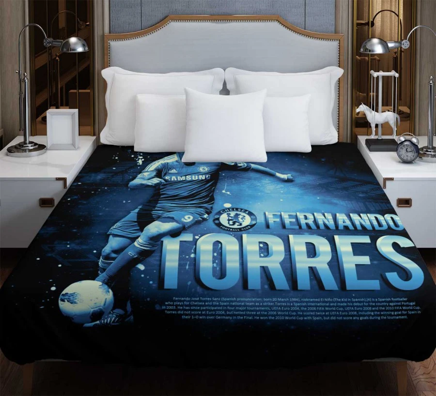 Awarded Spanish Football Player Fernando Torres Duvet Cover