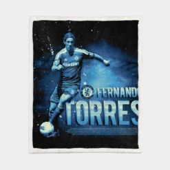 Awarded Spanish Football Player Fernando Torres Sherpa Fleece Blanket 1