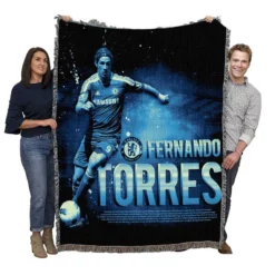 Awarded Spanish Football Player Fernando Torres Woven Blanket