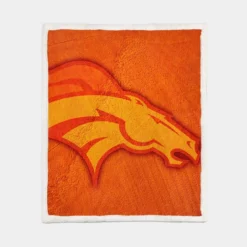 Awesome NFL Team Denver Broncos Sherpa Fleece Blanket 1