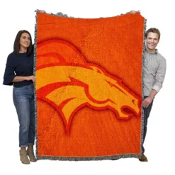 Awesome NFL Team Denver Broncos Woven Blanket