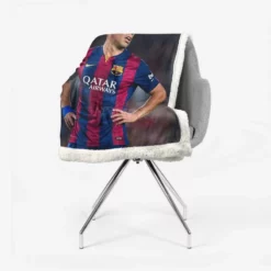 Barcelona Strong Player Luis Suarez Sherpa Fleece Blanket 2