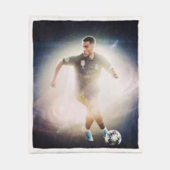 Belgian Professional Footballer Eden Hazard Sherpa Fleece Blanket 1