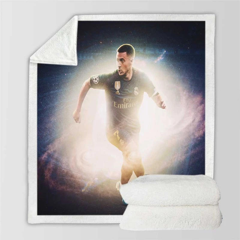 Belgian Professional Footballer Eden Hazard Sherpa Fleece Blanket