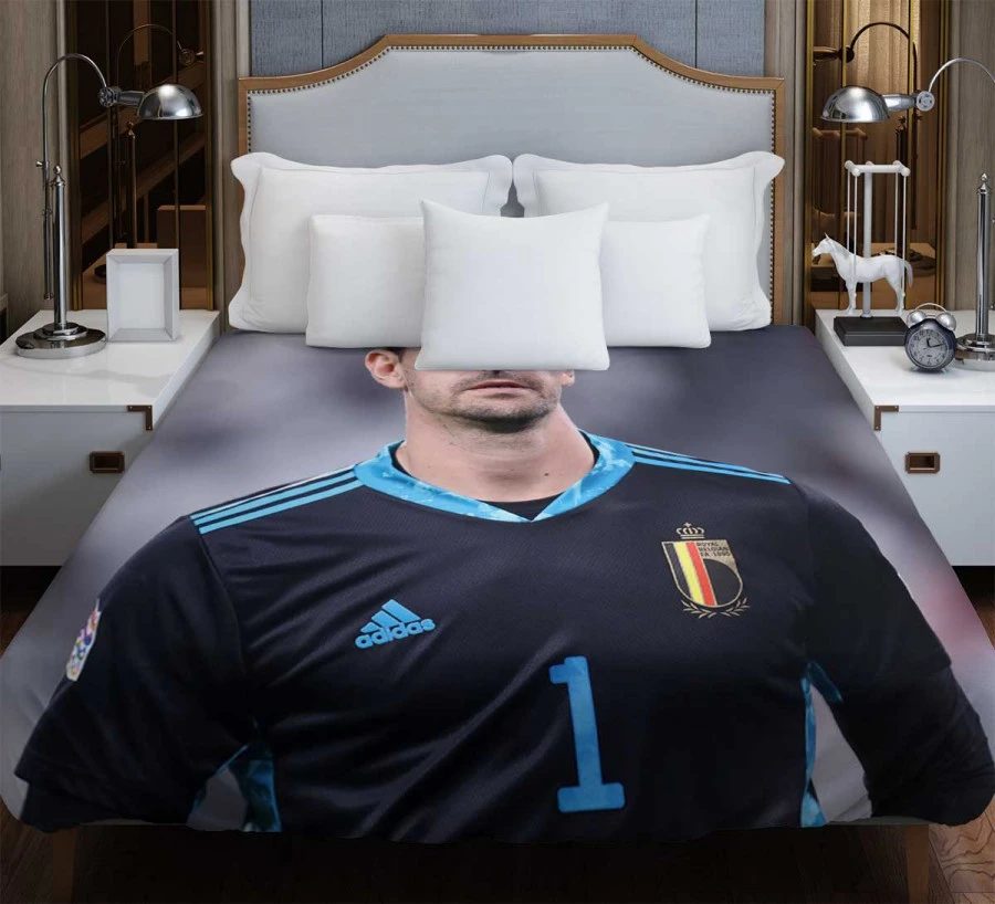 Belgium Football Player Thibaut Courtois Duvet Cover