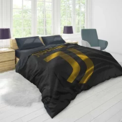 Black Flag Juve Football Club Logo Duvet Cover 1