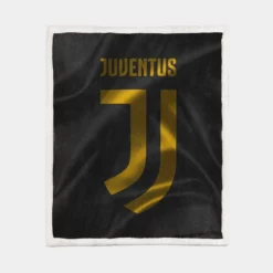 Black Flag Juve Football Club Logo Sherpa Fleece Blanket 1