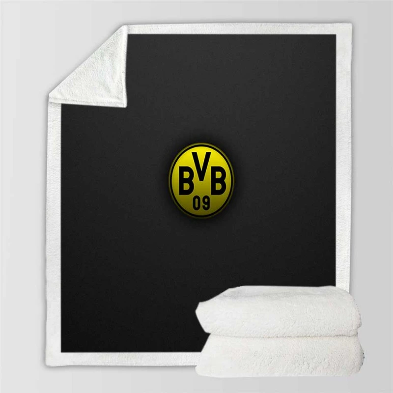 Borussia Dortmund Absolutely Stunning Logo Sherpa Fleece Blanket