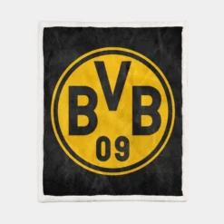 Borussia Dortmund BVB Club Yello Logo Sherpa Fleece Blanket 1