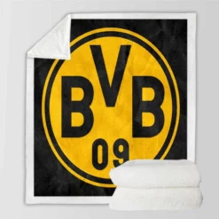 Borussia Dortmund BVB Club Yello Logo Sherpa Fleece Blanket