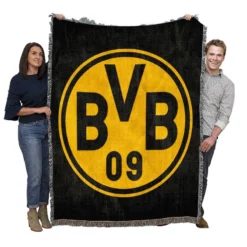 Borussia Dortmund BVB Club Yello Logo Woven Blanket